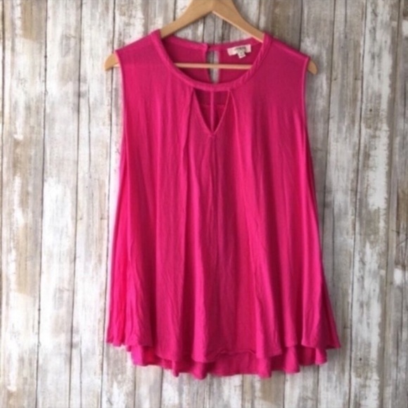 Umgee Tops - Umgee Pink Sleeveless Blouse